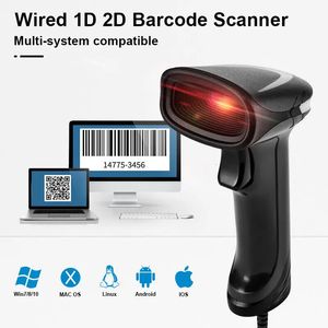 JooytecUSB Wired 2D Barcode Scanner QR Code Leitor de tela de papel portátil para loja 240318