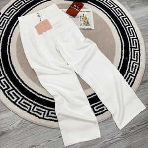 New letter embroidery style fashionable and versatile straight leg jeans for women