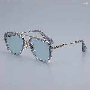 Óculos de sol bonito durável vintage homens moda óculos prescrição original puro titânio óculos s117