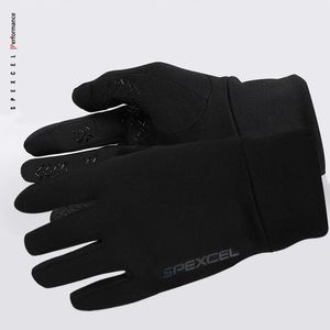 Spexcel Pro Team Winter Thermal Polar Riquling Ridece Full Finger Road Race Rowery Black Black 240312