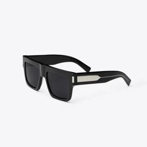 Party Rectangle Acetate Black White Solglasögon för kvinnor Fashion SL628 Märkesdesign Futuristiska fyrkantiga Dames för solglasögon UV400