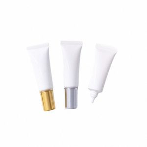10ml White Empty Plastic Tube Cosmetics Eye Cream Bottle 10g Hand Loti Lip Balm Sample Refillable Hose Bottles 46yT#
