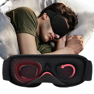 3D Slee Mask Blackout Blindfold Sleep Mask Slaaper per Slee Aid Maschera per gli occhi per il viaggio Riposo notturno Traspirante Eye Relax