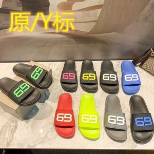 Edition Paris High Summer Mens and Womens Shower Slippers Trendy Brand Casual Anti Slip Slippers Letter Couple Beach