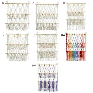 Contenitori per cucina Tessuti da parete per scaffali a 2 strati Organizzatori sospesi Decorazioni per la casa Dropship netto