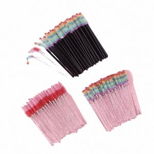 150pcs pędzel do powiek przenośna L Mascara Różdżka Curler Fałszywe L narzędzie Extense, zginany szczotkę do czujnika B4VX#