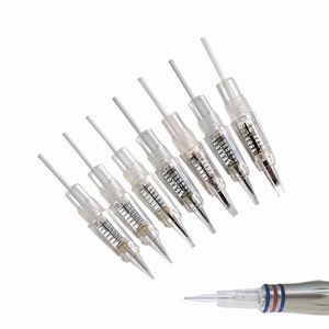 100st/Lot Disposable 8mm Skruvtatueringsnålar Kassetter för Tatu -mikremedling Permanenta läppar Eyebrow Makeup Needles 53tm#