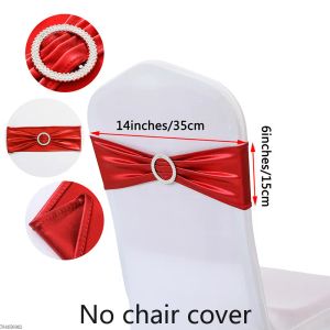 Sashes Metallic Gold silver Chair Sashes Wedding Chair Decoration Spandex Chair Cover Band for Party chair decoration wedding