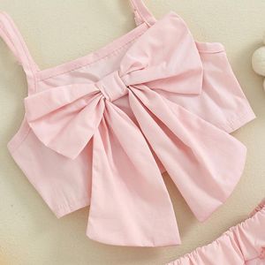 Clothing Sets Baby Girls Summer Set Square Neck Adjustable Spaghetti Strap Tops Elastic Waist Mesh Skirt Infant Toddler Outfits