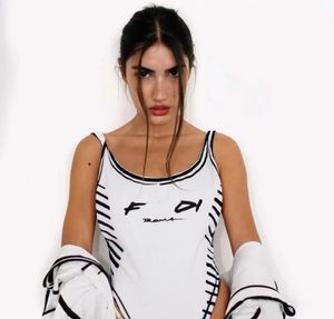 Italia Spacco Spazzino Swimsuit Zebra Crossing Stampa Fashion Designer S-XL