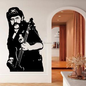 Aufkleber Rockstar Wandaufkleber E-Gitarre Heavy Metal Rap Musikliebhaber Zuhause Wohnzimmer Musikzimmer Dekoration Vinyl Kunst Aufkleber 19