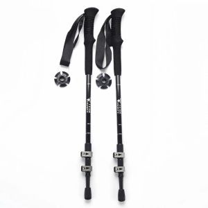 Sticks Carbon Fiber Trekking Poles Threesection External Lock Ultralight High Strength Walking Stick Hiking Cane Travel Gear ZK56S