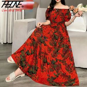 Vestidos Robe Maxi Long Sexy Dres Summer Indian Clothes Bohemian Cotton Print Floral Boho Korean Fashion Style Casual 240320