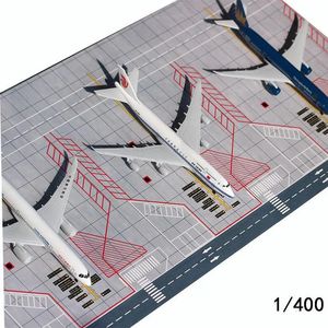 Escala 1/400 Aeroporto Passageiros Aeronaves Pista Modelo PVC Estacionamento Avental Pad Aeronave Cena Exibição Diorama kits 1 Pcs 240314