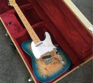 Neue moderne Rotted Grain Finish TL-E-Gitarre, Messing-Saitenhalter, kundenspezifischer Service ist verfügbar, kostenloser Versand