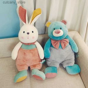 Stuffed Plush Animals 40cm Cute Bear Rabbit Pillow Hug Soft Plushie Toys Cartoon Animal Kawaii Stuff Dolls Halloween Birthday Gifts For Children Girls L240320