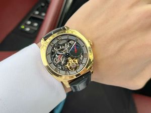 Boutique men's watch, skeleton design, noble atmosphere, showing gentlemanly style