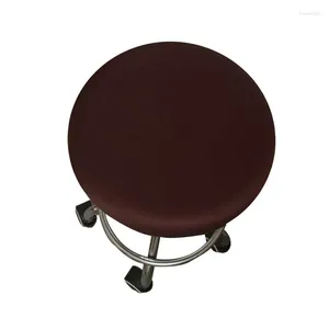 Stol täcker 28-35 cm rund täckning spandex barstol elastisk säte hemskambarn stretch slipcover fasta färger