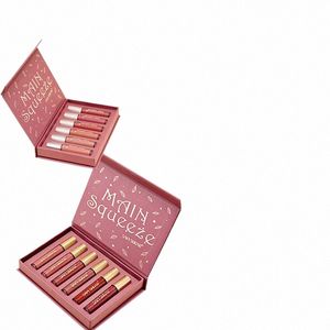 6 szts Matte Lipgloss Set LG trwa N Puchat na szminkach Korei Koreański kosmetyk makijaż dla kobiet za darmo statek piękno x2lg#