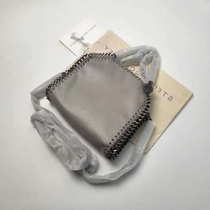 Дизайнерская Stella Mccartney Falabella Мини-большая сумка Роскошная женская металлическая серебристая черная крошечная женская сумка для покупок Кожаная сумка через плечо Walle