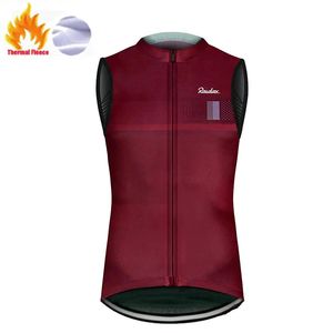 Gilet da ciclismo invernale senza maniche Gilet da ciclismo invernale in pile termico per uomo Mountain Bike Road Riding Giacche sportive calde 240323