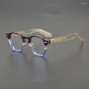 Óculos de sol quadros mulher óculos redondo acetato zephirin japão marca quadrado masculino feminino tendência óculos ópticos oculos de grau feminino