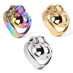 The Nub of HTV Male Chastity Device Stainless Steel Super Small Penis Cage Ring Bondage Belt Adult Sex Toys 240312