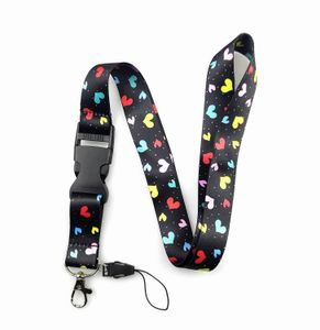 Mode Hübsche Liebe Herz Lanyards Für Schlüssel Neck Strap Lanyards ID Abzeichen Halter Schlüsselbund Schlüssel Halter Hängen Seil Schlüsselanhänger Zubehör geschenke