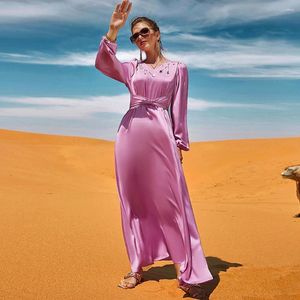 Abbigliamento etnico Eid Ramadan Abaya Abito lungo da donna islamico Caftano musulmano Dubai Caftano Turchia Abito arabo Abito marocchino Abiti