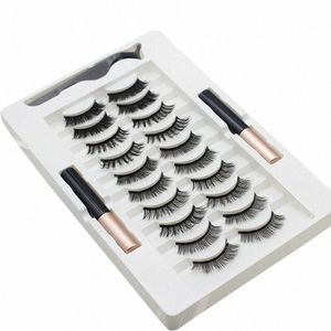 Magnetische Eyeles Kit Lg-dauerhafte magnetische Technologie Natürliche Eyeles Wiederverwendbare auffällige falsche Eyeles Make-up-Tool v1hA #
