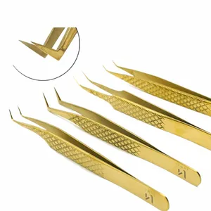 Avancerade Precisi False Eyeles Pincettezers False Eyel Extensis Persal Curved Strip Eyeles Brow Clamps Makeup Tools G0XF#