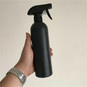 Förvaringsflaskor 500 ml svart frisör sprayflaska fin dimvattens sprut frisör frisörsalong flytande behållare mångsidig trädgårdsarbete
