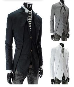 Autumn New Fashion Men039s Blazer Fashion Suits Suits Men Blazers Slim Casual Jacket White Wedding Blazers Men8463634