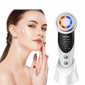 7 I 1 Face Lifting Device EMS RF Microcurrent Skin Rejuvenati Facial Massager Lättterapi Anti Aging Wrinkle Beauty Tool H7GF#