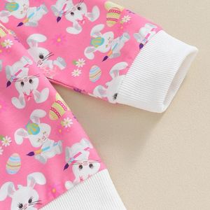 Set di abbigliamento Set di pantaloni felpati a maniche lunghe per neonato, neonato, ragazzo, giorno di Pasqua