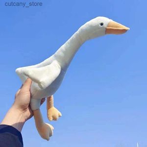 Stuffed Plush Animals 38/45/60cm Kawaii Goose Plush Toy Soft White Duck Animal Stuffed Toy Doll Long Neck Goose Plushies Home Decor Gifts For CHildren L240320