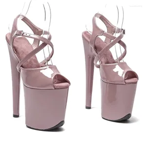 Dance Shoes Model Shows Wome Fashion 20CM/8inches PU Upper Platform Sexy High Heels Sandals Pole 260