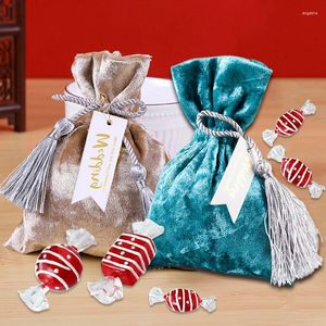 Gift Wrap Velvet tyg Wedding Candy Bag Box Chinese Style Creative