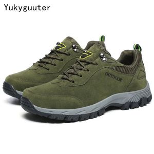 Mens Hiking Shoes Suede Leather Outdoor Shoes Sports Wear-resistant Men Trekking Walking Hunting Tactical Sneakers Big Size 240313