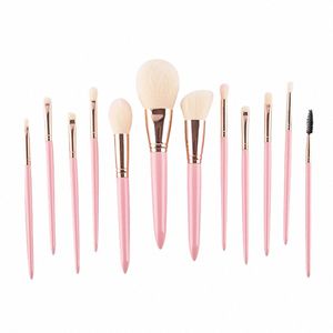 gdmg 12pcs Cheap Complete Makeup Brushes Set for Cosmetics Eyeshadow Foundati Blush Blending Makeup Brush Beauty Tools y2xu#