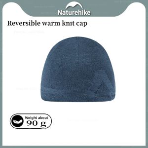 Caps Naturehike Reversible Warm Knit Wool Cashmere Casual Knit Woolen Hat Winter Hat Soft gorra tactica beanie Unisex