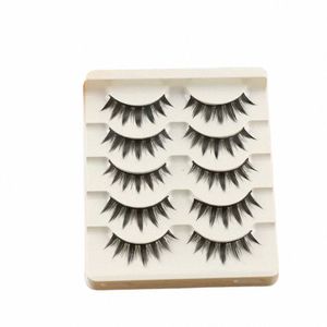 5 пар натуральных японских накладных глаз для серьезного макияжа, женские Lg толстые глаза L, косплей, накладные глаза, инструменты для расширения глаз U1uv #