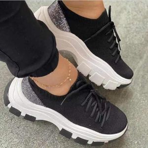 Casual Shoes Nice 765 Women Summer Fashion Lace Up Flats Round Toe Platform Plus Size Sneakers Low Cut Sport