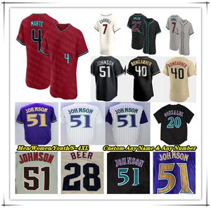 Maglia da baseball Dbacks Randy Johnson Ketel Marte Corbin Carroll Lourdes Gurriel Jr Alek Thomas Ryne Nelson Blaze Alexander Jake McCarthy Emmanuel Rivera Bumgarner