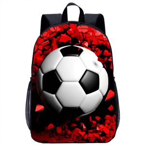 Backpack Football Basketball Pattern Backpack Teenager Girls Boys Schoolbag Laptop Bag Daily Storage Backpack Women Men Travel Rucksacks