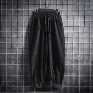 Pantaloni da uomo M-5XL Harlan Pantaloni di lino restringenti larghi casual Pantaloni stile cinese