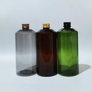 Storage Bottles 15pcs 300ml Empty Green PET Aluminum Screw Cap Personal Care Packaging Bottle For Toner Lotion Cream Shampoo Oil Water