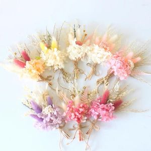 Decorative Flowers Wedding Dried Flower Arrangement Mini Bouquets Floral Rustic Decoration Table Centerpieces Home Cake Decor Holiday