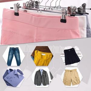 Hangers 10pcs Stainless Steel Clothespin Pants Clamp Non-slip Practical Heavy Duty Multi-function Durable With Swivel Hook