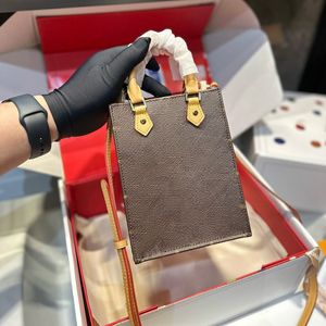 Designer Tote Bag Sac Plat Handbag Vintage Leather Shopping Bag kan innehålla mobiltelefoner och personliga föremål avtagbara och justerbara läder